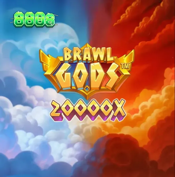 Tampilan layar terbagi slot Brawl Gods dengan tema Zeus dan Hades